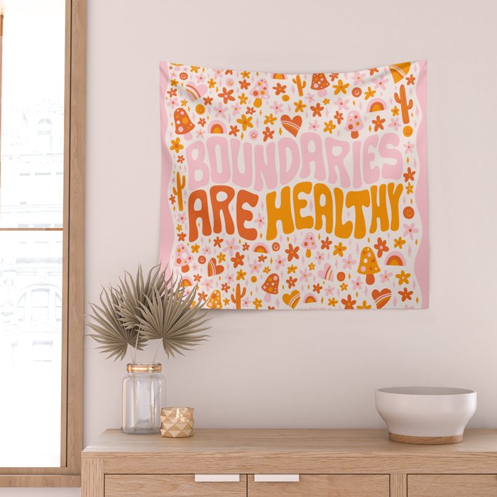 Boundaries Are Healthy Wall Tapestry Gallery Image 2