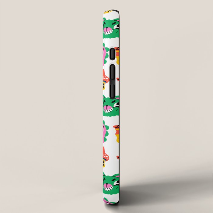 Funny retro cartoon character mascot pattern iPhone Case Gallery Image 2