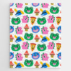 Funny retro cartoon character mascot pattern Jigsaw Puzzle Gallery Image 1
