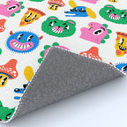 Funny retro cartoon character mascot pattern Rug Gallery Image 4