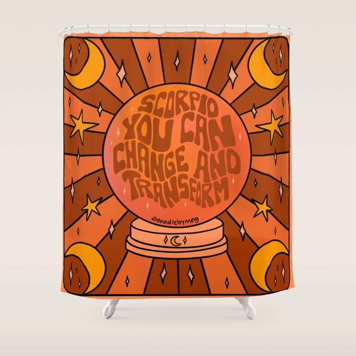 Scorpio Crystal Ball Shower Curtain Gallery Image 1