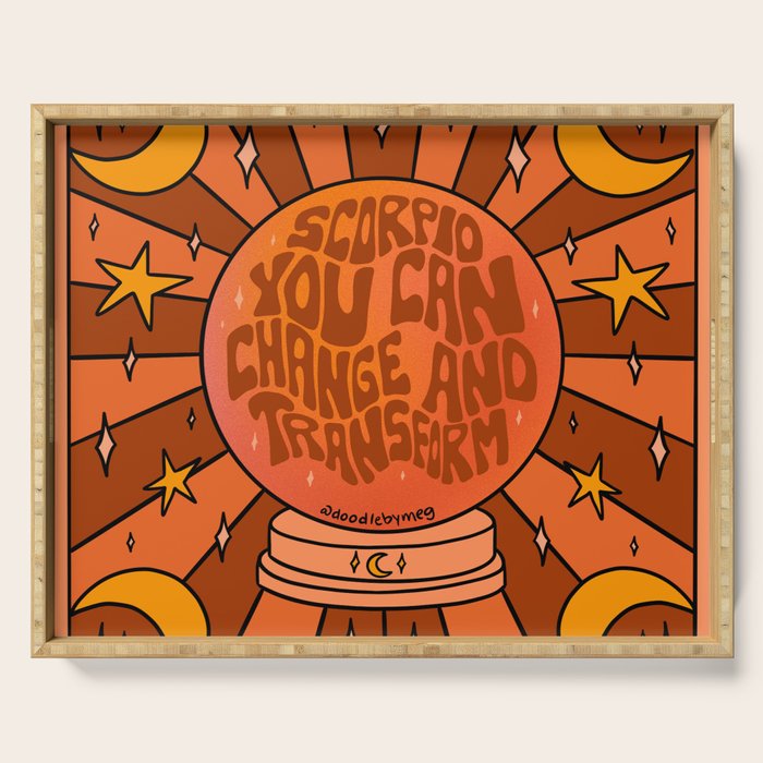 Scorpio Crystal Ball Serving Tray Gallery Image 1