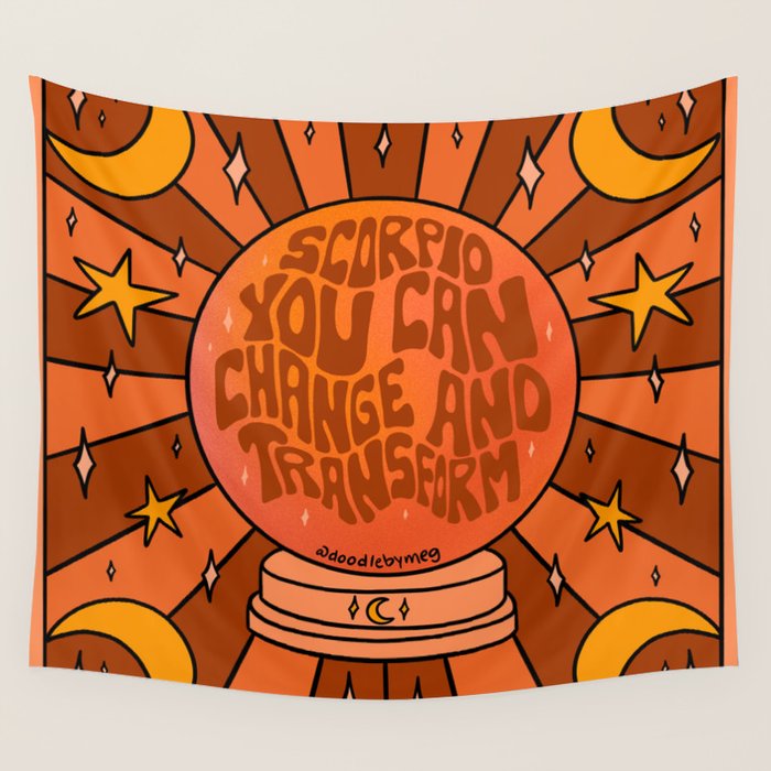 Scorpio Crystal Ball Wall Tapestry Gallery Image 4