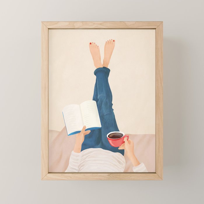 Morning Read Mini Art Print Gallery Image 1