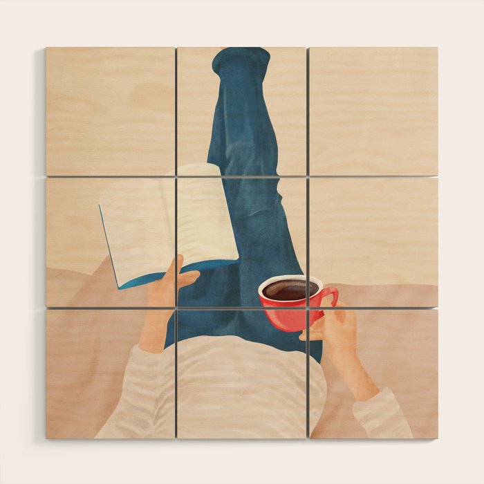 Morning Read Wood Wall Art Gallery Image 1