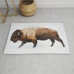 Buffalo In The Snow Rug Gallery Image 1