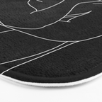 Nude figure illustration - Celina Black Bath Mat Gallery Image 3