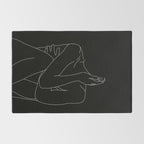 Nude figure illustration - Celina Black Rug Gallery Image 2