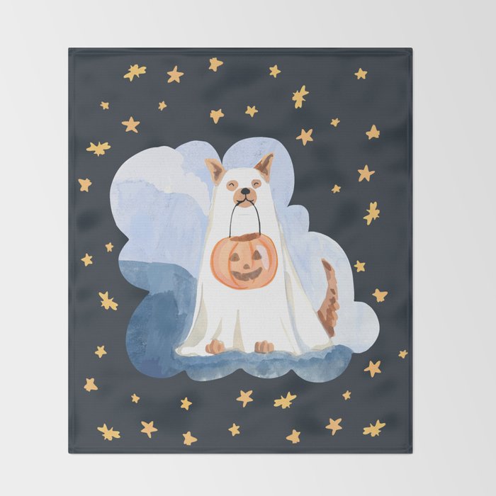 Ghost Dog Throw Blanket Gallery Image 2