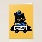 Here comes the cat pawlice Stationery Card Gallery Image 2