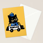 Here comes the cat pawlice Stationery Card Gallery Image 2