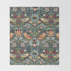 Vintage William Morris Strawberry Thief  Throw Blanket Gallery Image 2