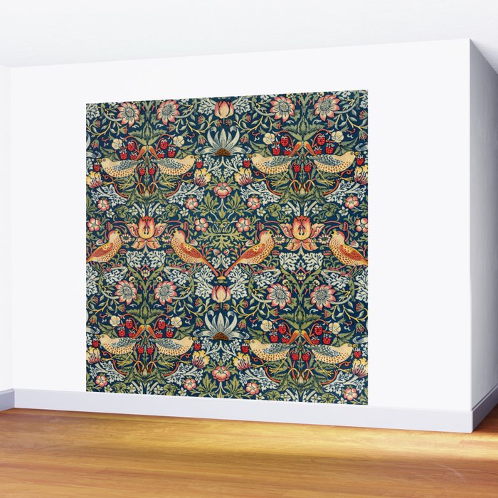 Vintage William Morris Strawberry Thief  Wall Mural Gallery Image 2