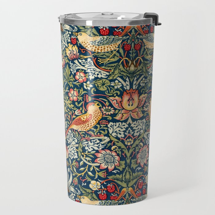 Vintage William Morris Strawberry Thief  Travel Mug Gallery Image 2