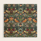 Vintage William Morris Strawberry Thief  Wood Wall Art Gallery Image 1