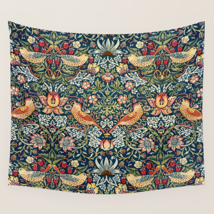 Vintage William Morris Strawberry Thief  Wall Tapestry Gallery Image 4