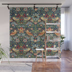 Vintage William Morris Strawberry Thief  Wall Mural Gallery Image 1