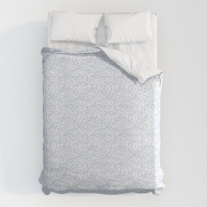 Ditsy Toile Floral Blue and White Duvet Cover Gallery Image 6