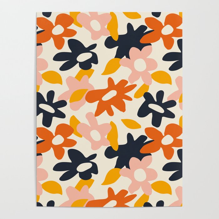 Abstract flower art pattern Poster Gallery Image 1