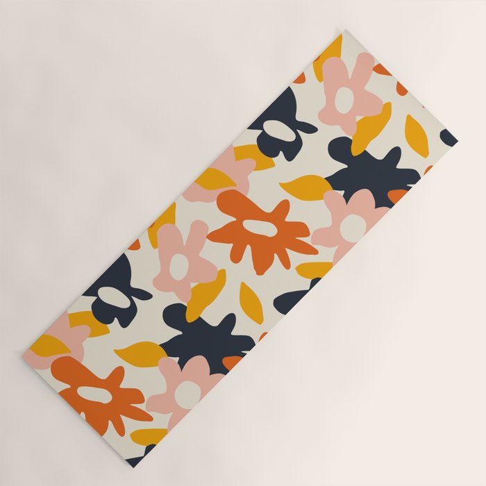Abstract flower art pattern Yoga Mat Gallery Image 1