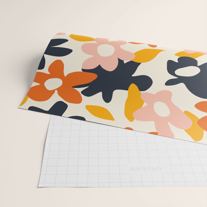 Abstract flower art pattern Wrapping Paper Gallery Image 2