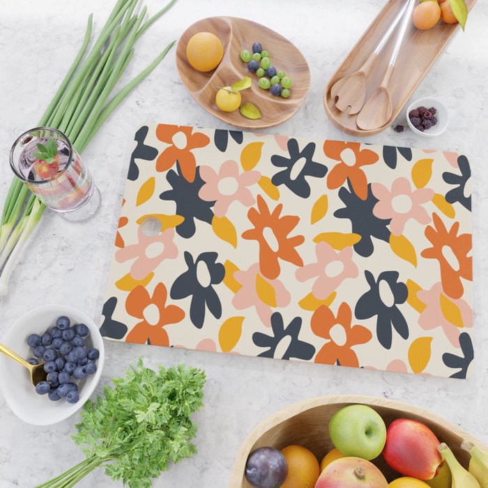 Abstract flower art pattern Cutting Board Gallery Image 2