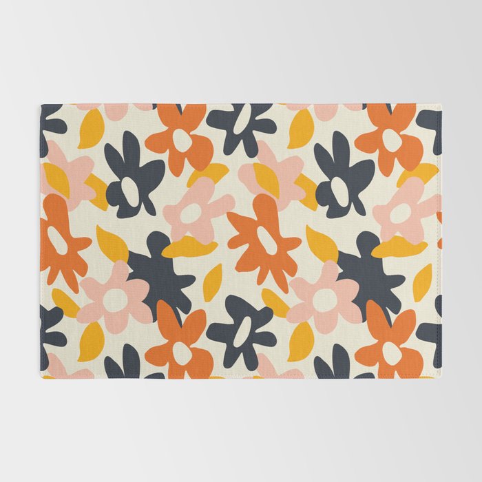 Abstract flower art pattern Rug Gallery Image 2