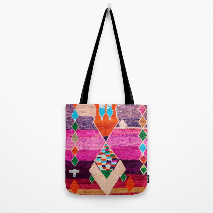 Traditional Oriental Moroccan Berber Rug Design Tote Bag Gallery Image 2