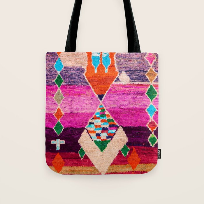 Traditional Oriental Moroccan Berber Rug Design Tote Bag Gallery Image 1