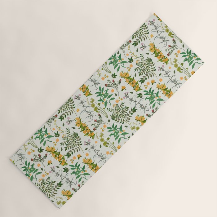 Vintage Wildflowers / Cozy Botanicals Yoga Mat Gallery Image 1