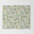 Vintage Wildflowers / Cozy Botanicals Throw Blanket Gallery Image 2