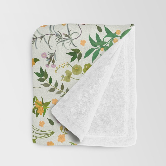 Vintage Wildflowers / Cozy Botanicals Throw Blanket Gallery Image 3