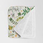 Vintage Wildflowers / Cozy Botanicals Throw Blanket Gallery Image 3