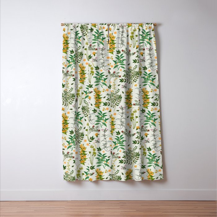 Vintage Wildflowers / Cozy Botanicals Window Curtain Gallery Image 3