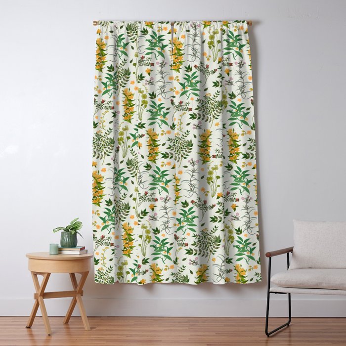Vintage Wildflowers / Cozy Botanicals Window Curtain Gallery Image 5