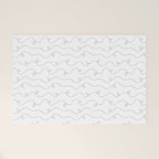 Fun black and white line doodle art pattern Welcome Mat Gallery Image 1