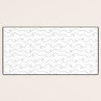 Fun black and white line doodle art pattern Desk Mat Gallery Image 3