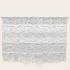 Fun black and white line doodle art pattern Wall Hanging Gallery Image 1