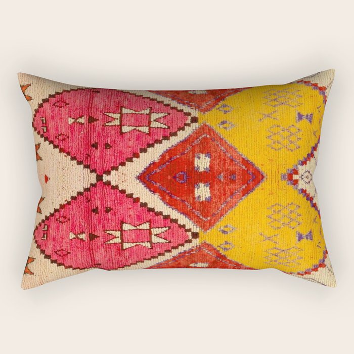 Heritage Moroccan Berber Carpet Design Rectangular Pillow Gallery Image 2