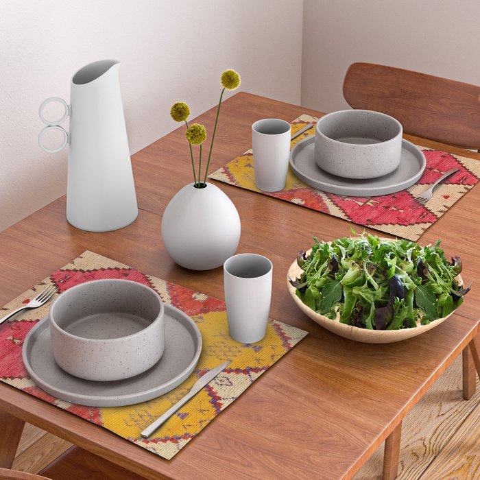 Heritage Moroccan Berber Carpet Design Placemat Gallery Image 2