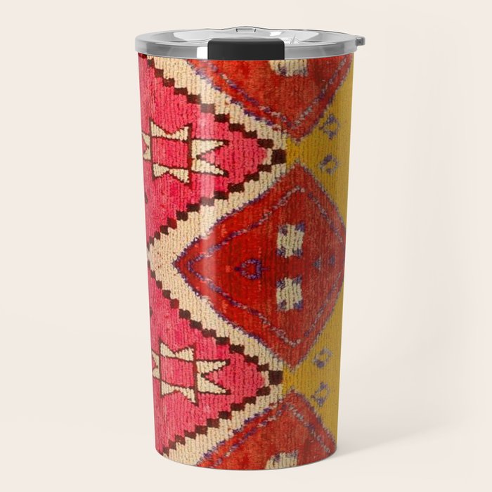 Heritage Moroccan Berber Carpet Design Travel Mug Gallery Image 1