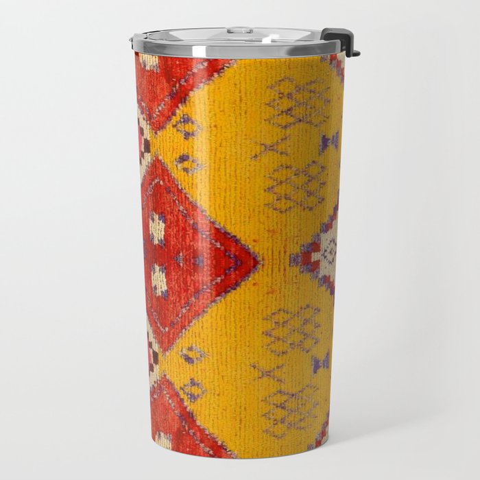 Heritage Moroccan Berber Carpet Design Travel Mug Gallery Image 2