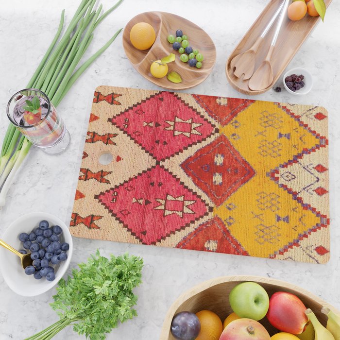 Heritage Moroccan Berber Carpet Design Cutting Board Gallery Image 2