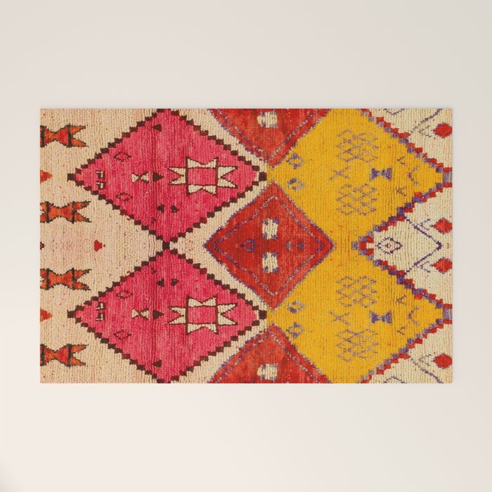 Heritage Moroccan Berber Carpet Design Welcome Mat Gallery Image 1