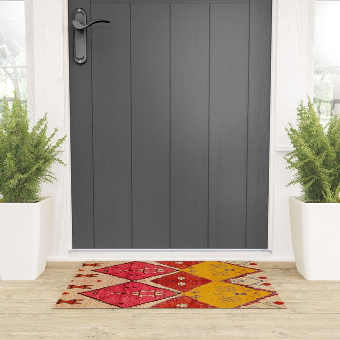 Heritage Moroccan Berber Carpet Design Welcome Mat Gallery Image 3