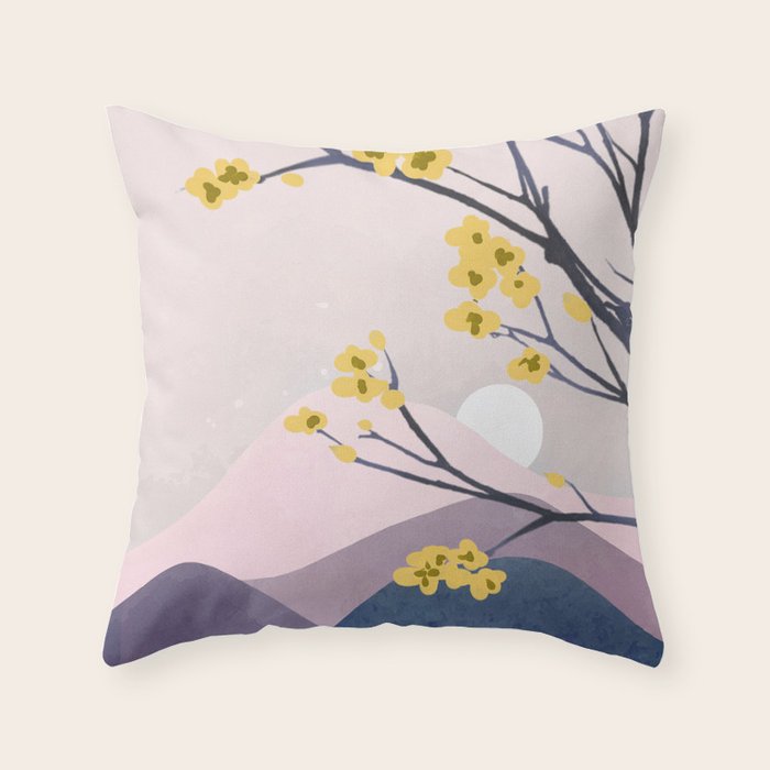 Midnight Bloom 01 Throw Pillow Gallery Image 6