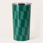 Money Green Wavy Blocks Travel Mug Gallery Image 1