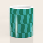 Money Green Wavy Blocks Coffee Mug Gallery Image 4