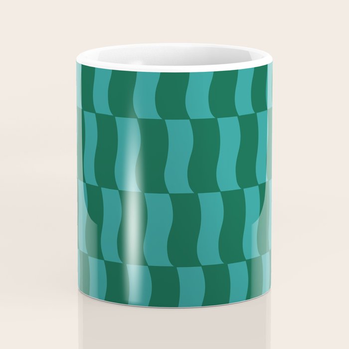 Money Green Wavy Blocks Coffee Mug Gallery Image 4