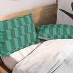 Money Green Wavy Blocks Pillow Sham Gallery Image 2